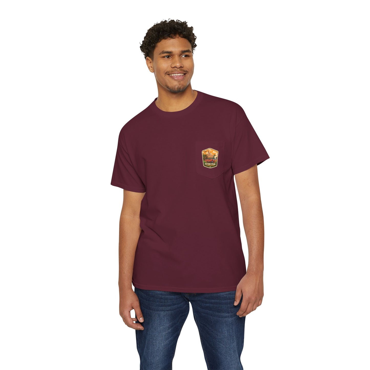 Piston Peak - Unisex Heavy Cotton Pocket Tee