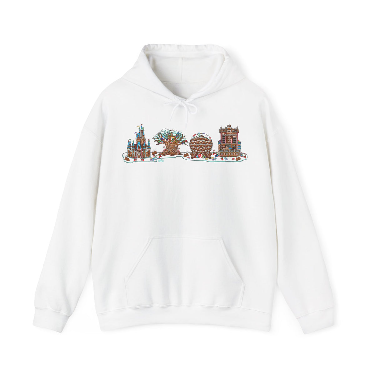 Gingerbread Park Icons -  Adult Hoodie Sweatshirt
