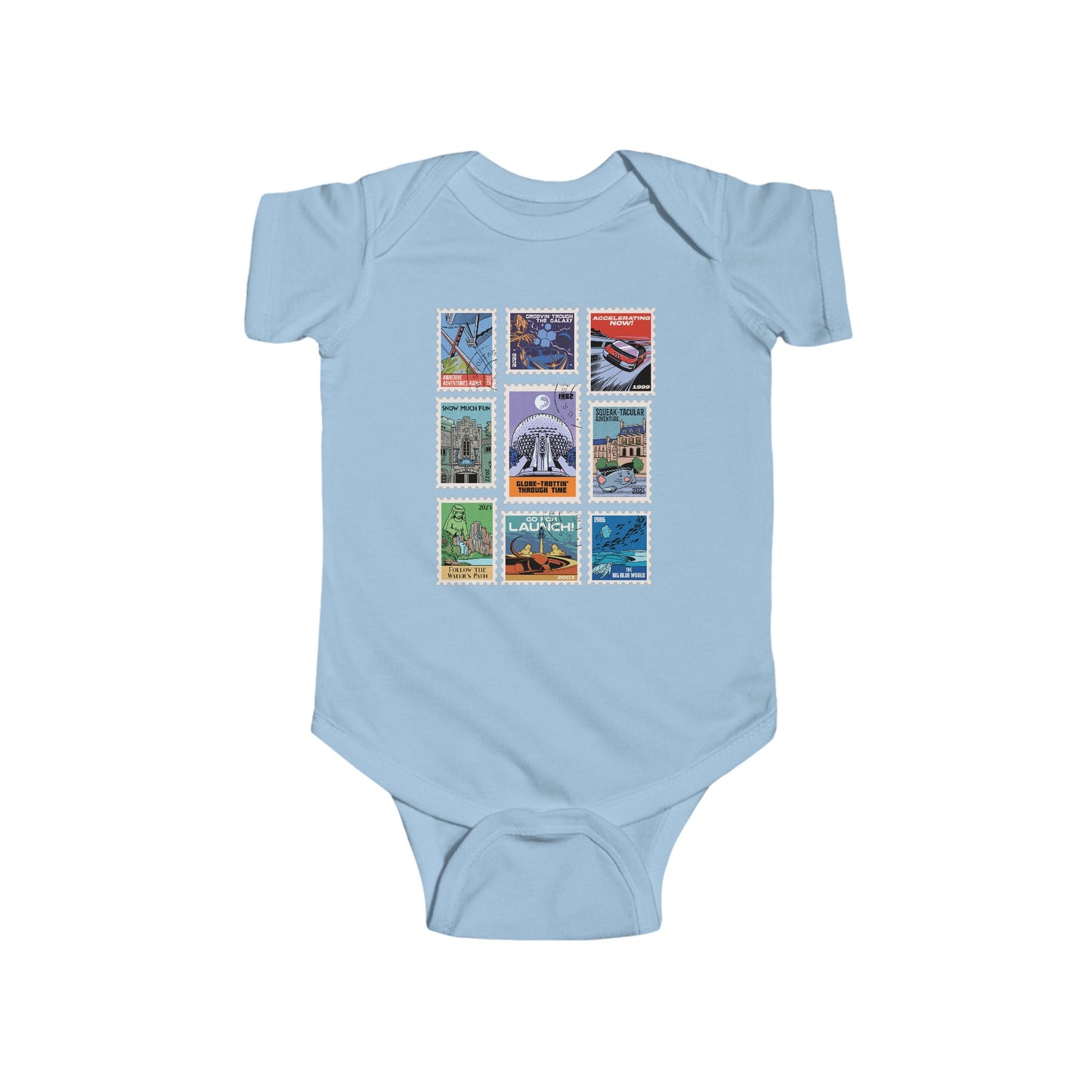 EPCOT Vintage Stamps - Baby Onesie