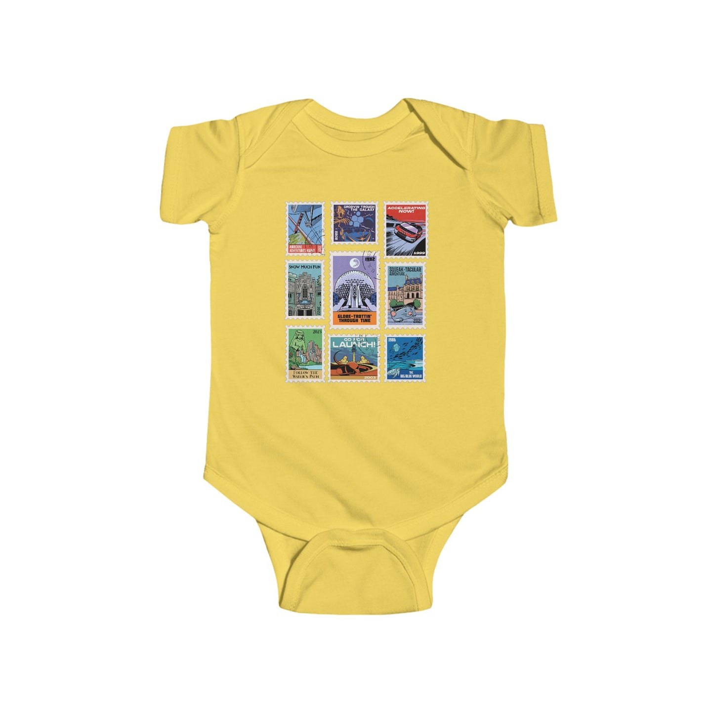 EPCOT Vintage Stamps - Baby Onesie