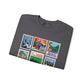 Animal Kingdom Vintage Stamps - Adult Crewneck Sweatshirt