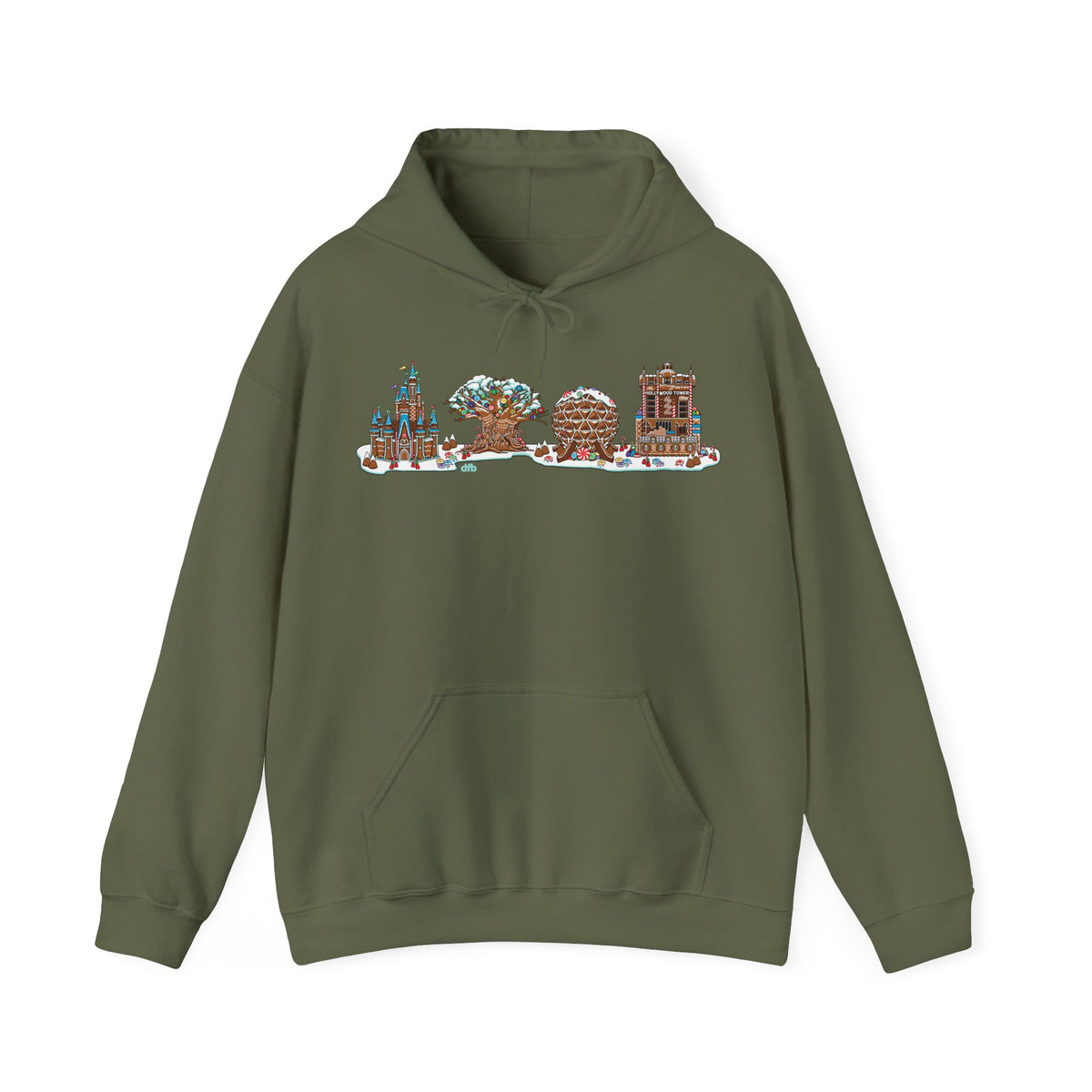 Gingerbread Park Icons -  Adult Hoodie Sweatshirt