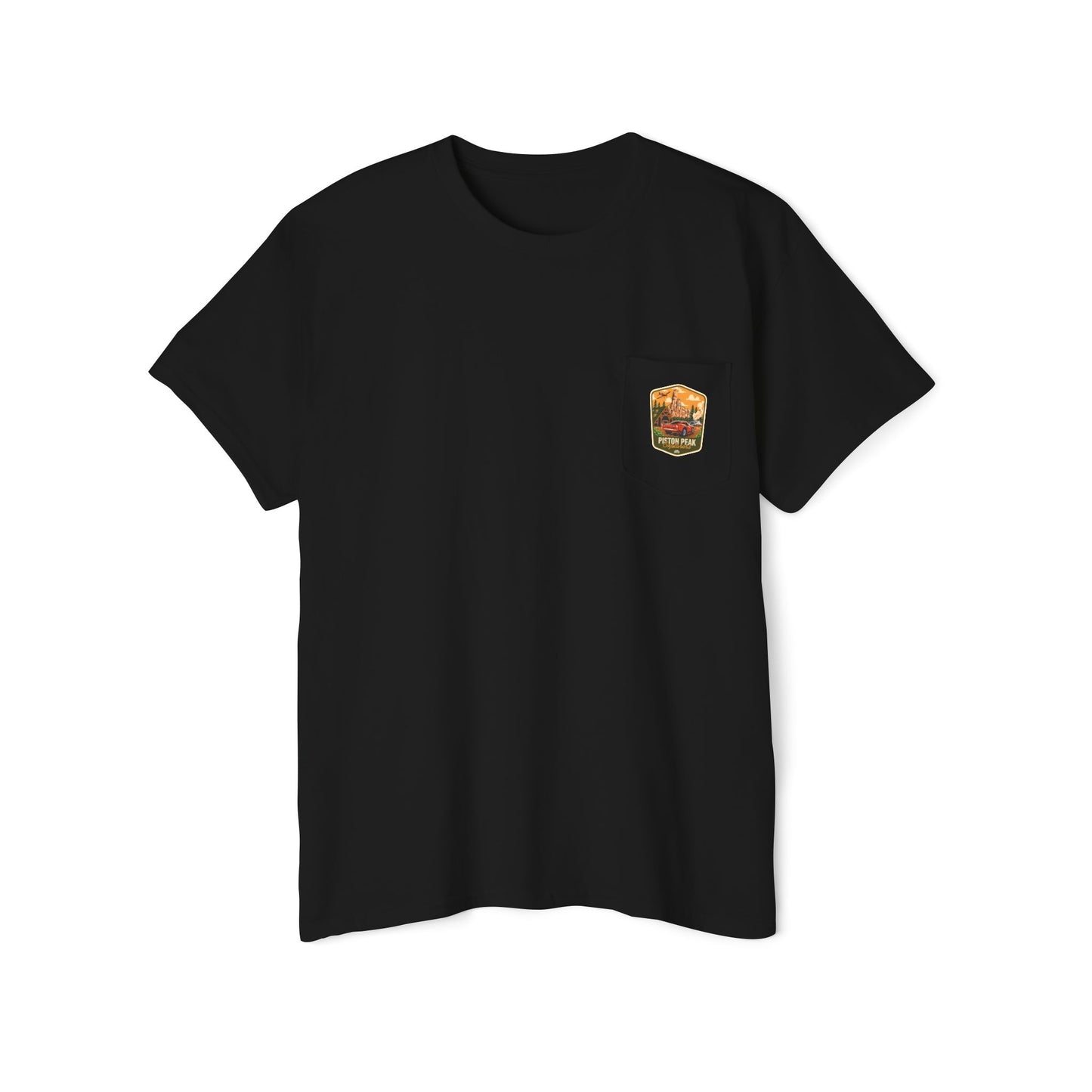 Piston Peak - Unisex Heavy Cotton Pocket Tee