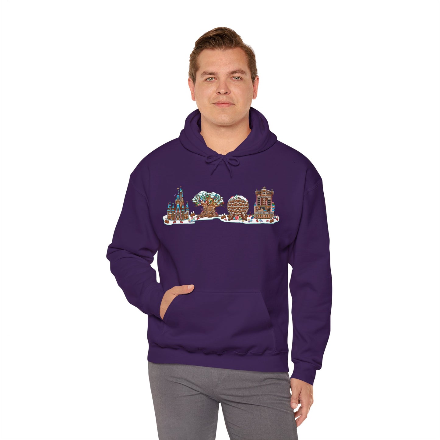 Gingerbread Park Icons - Adult Hoodie Sweatshirt