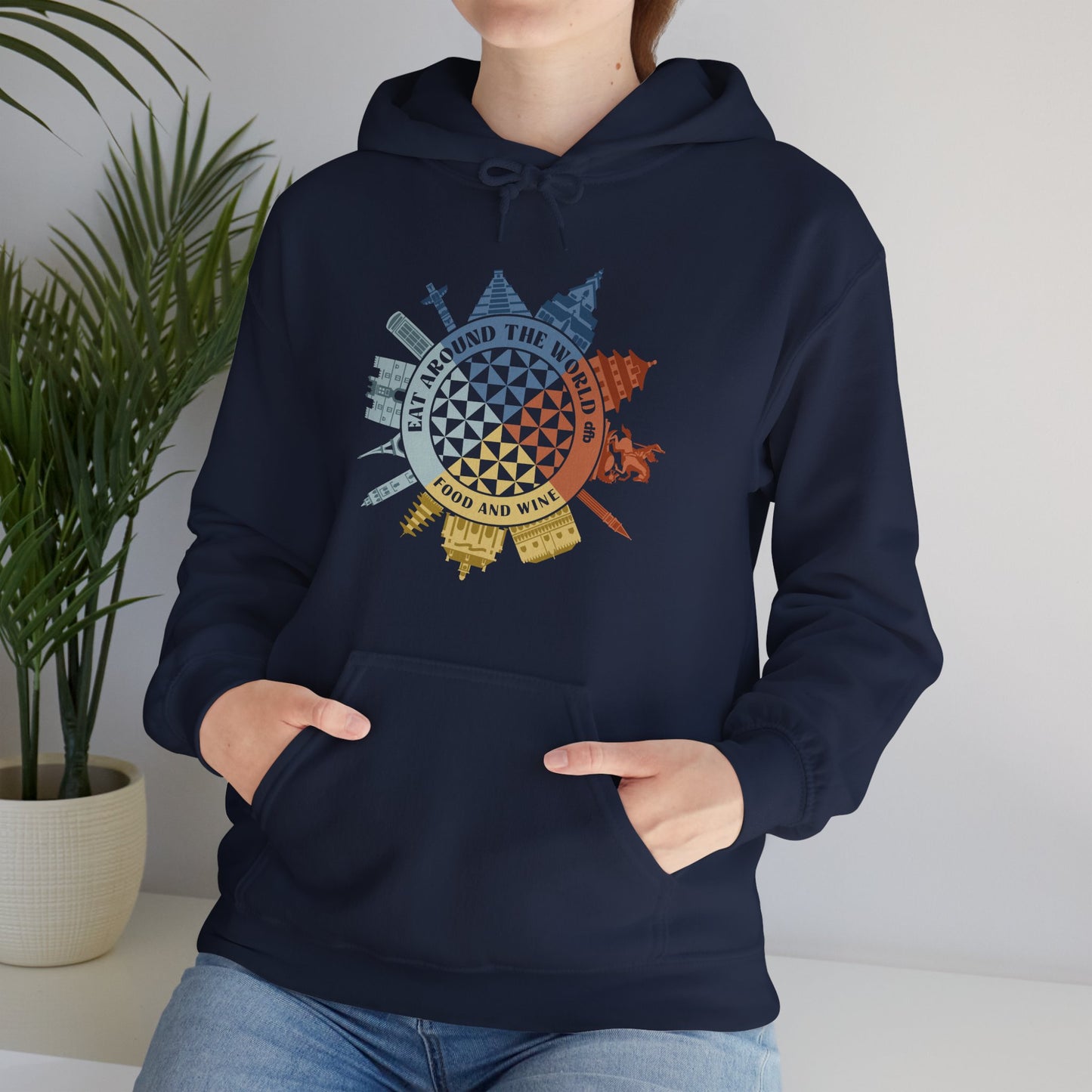 Food & Wine Compass -  Adult Hoodie Sweatshirt