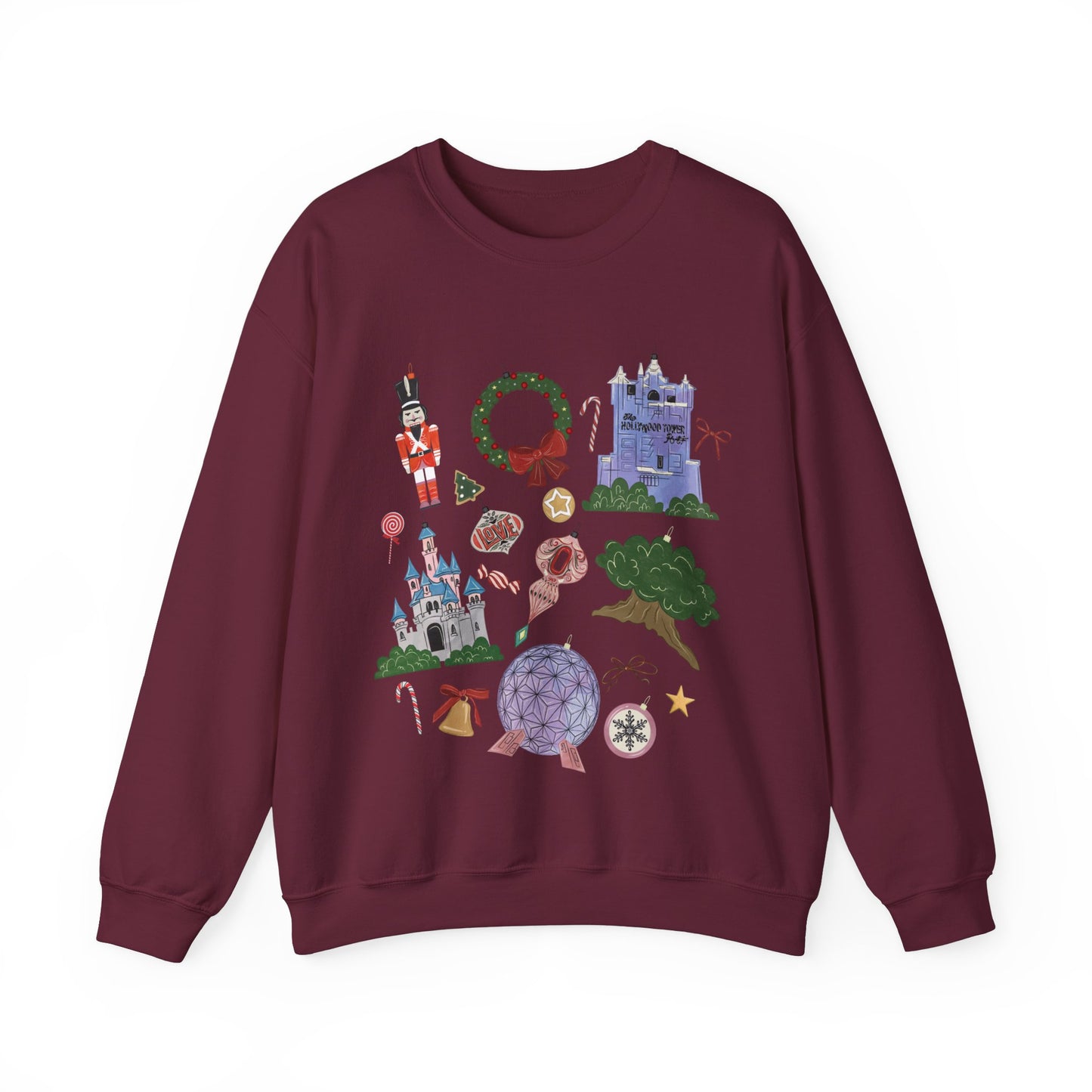 Park Icons Vintage Ornaments - Adult Crewneck Sweatshirt