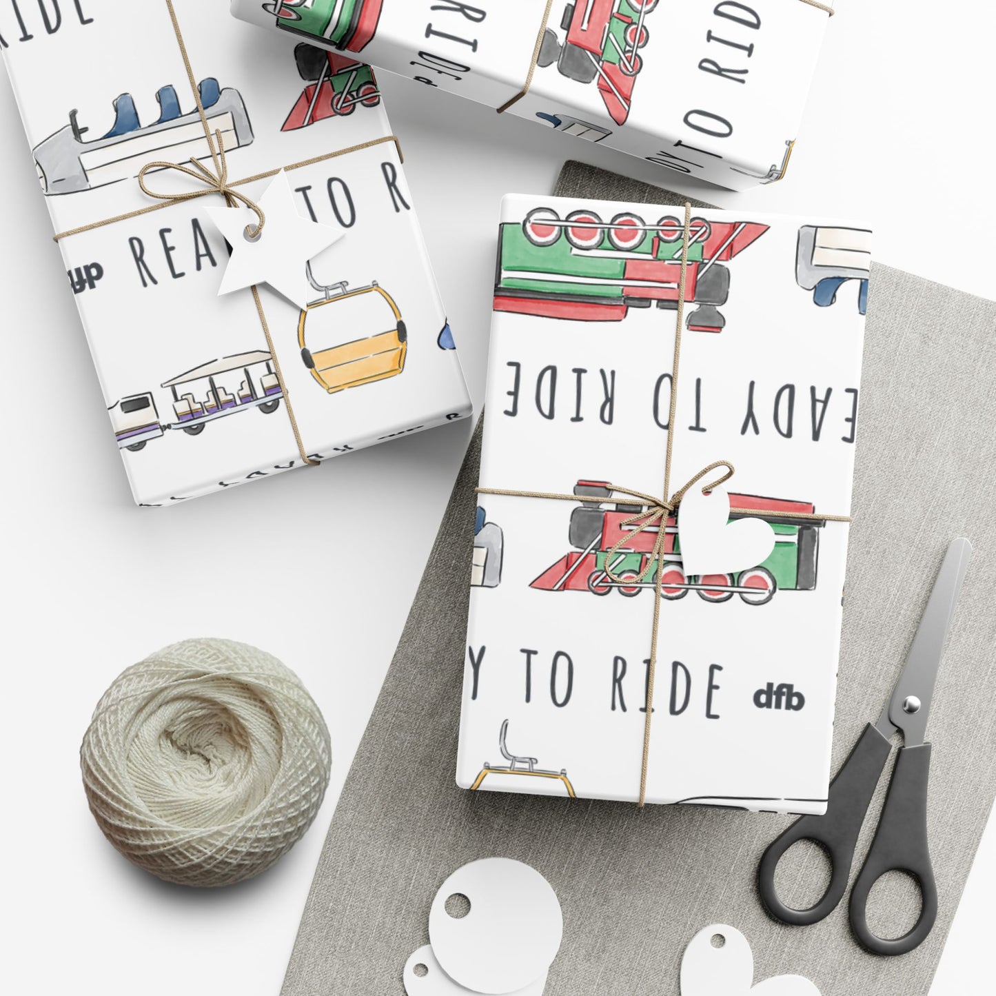 Ready to Ride, White Background - Gift Wrap Papers