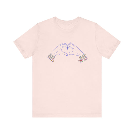 Heart Hands Friendship Bracelets - Adult Tee Shirt