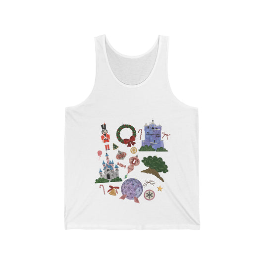 Park Icons Vintage Ornaments - Adult Unisex Tank Top