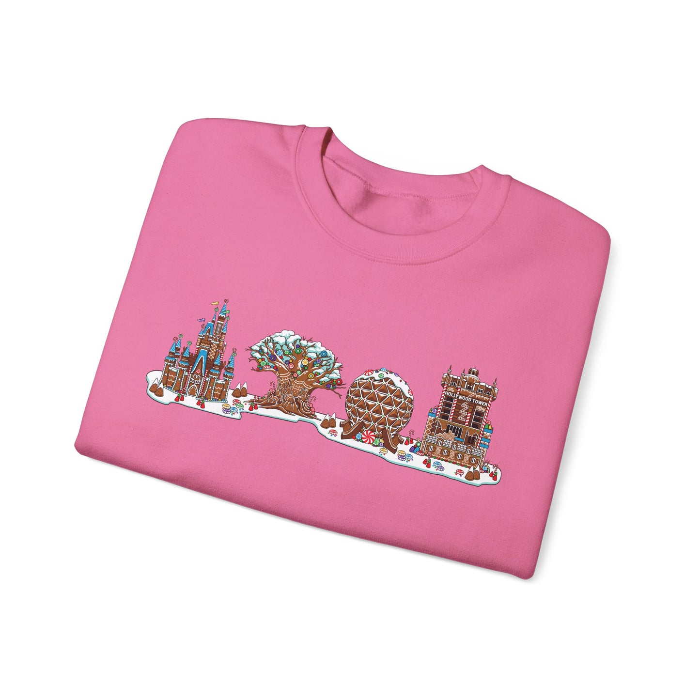 Gingerbread Park Icons - Adult Crewneck Sweatshirt