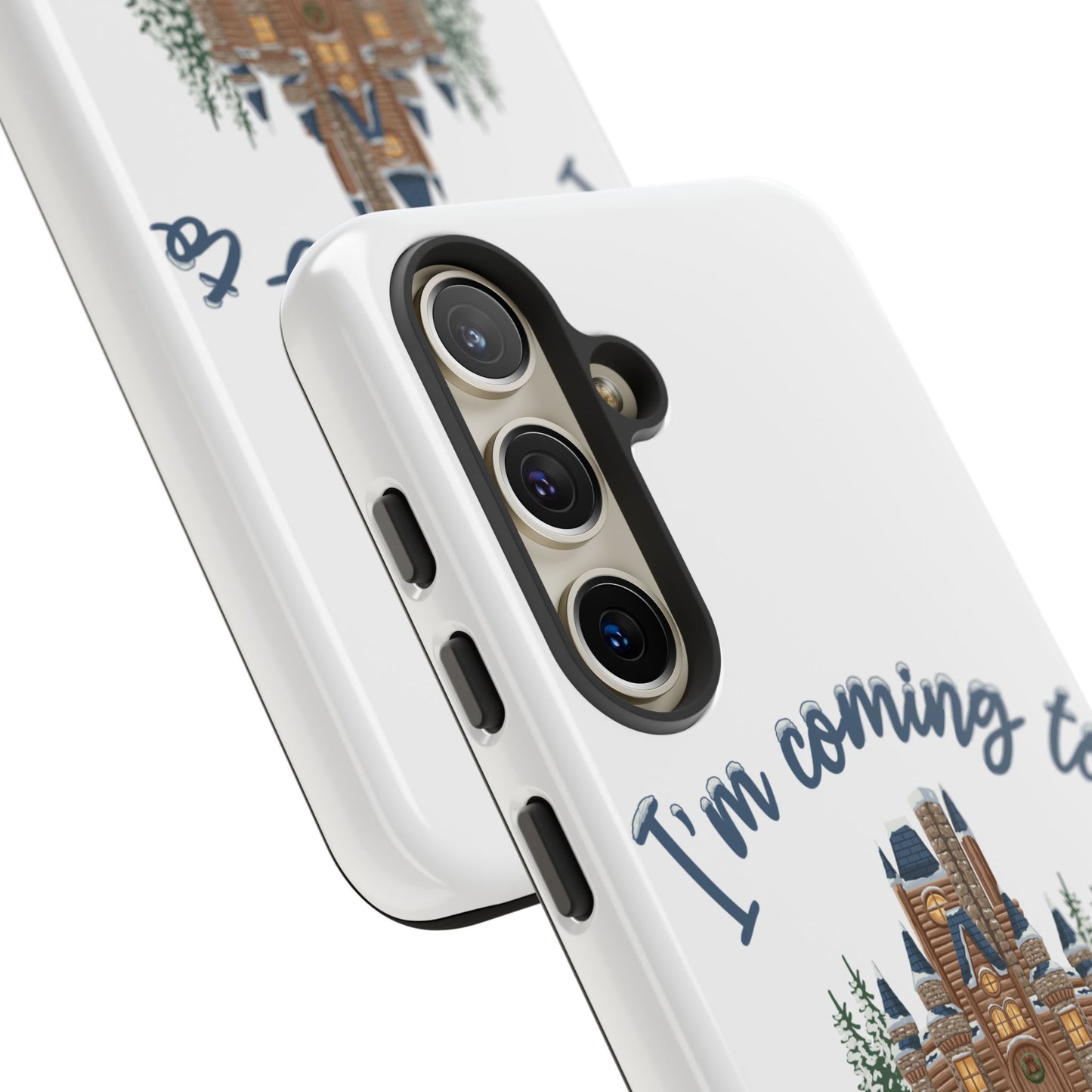 Snowy Cabin Castle I'm Coming to the Cottage - Samsung Galaxy & Google Pixel Phone Case