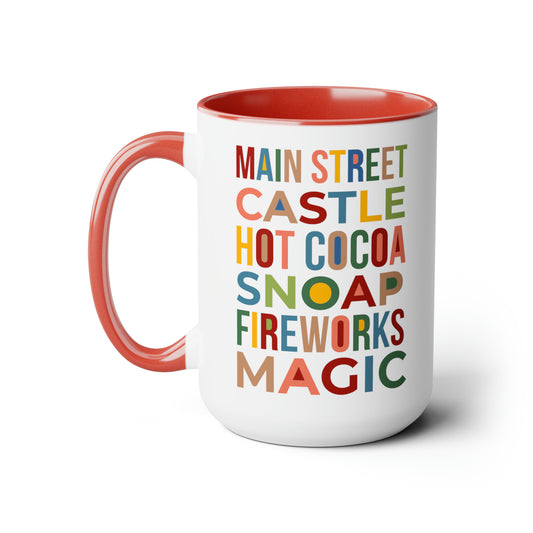 A Main Street Christmas Accent Mugs, 15oz