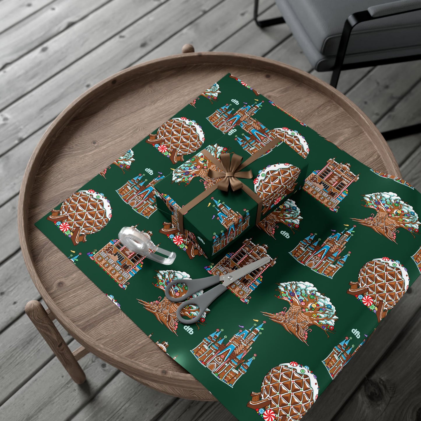 Gingerbread Park Landmarks - Gift Wrap Papers
