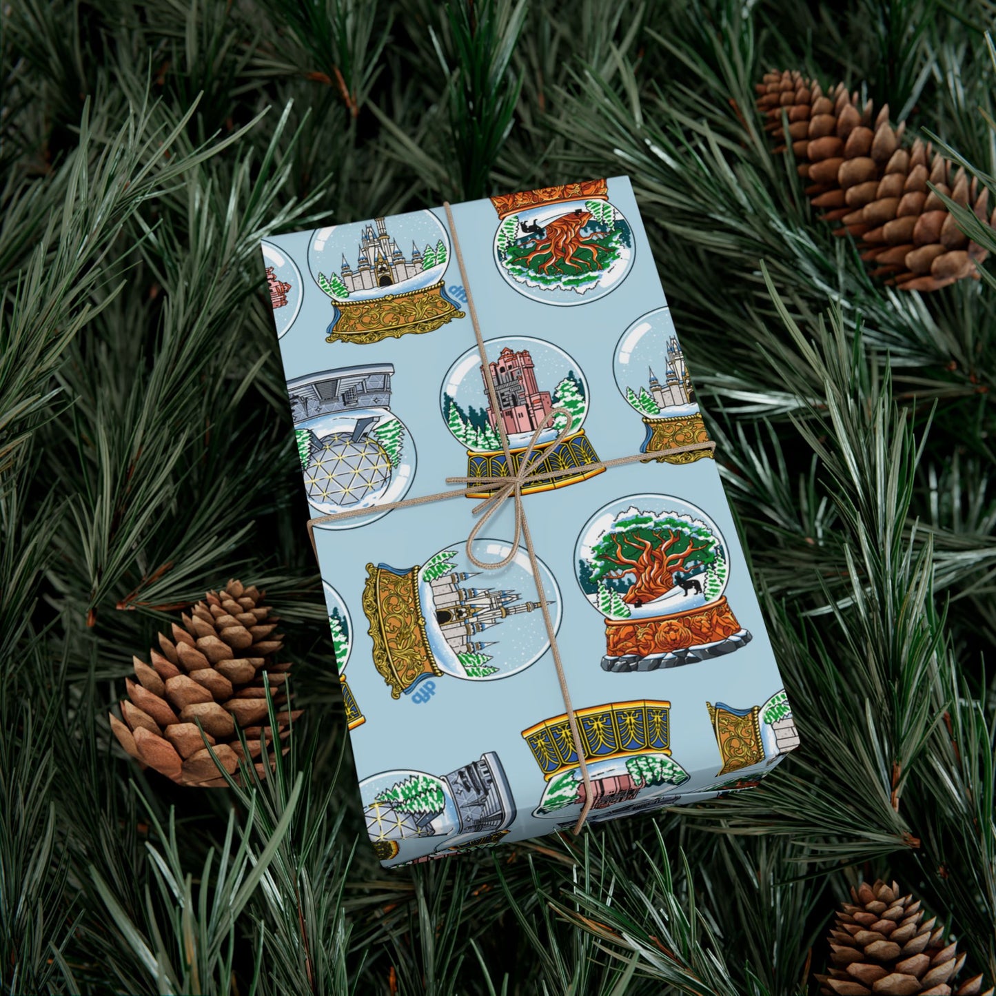 Snowglobes Park Landmarks - Gift Wrap Papers