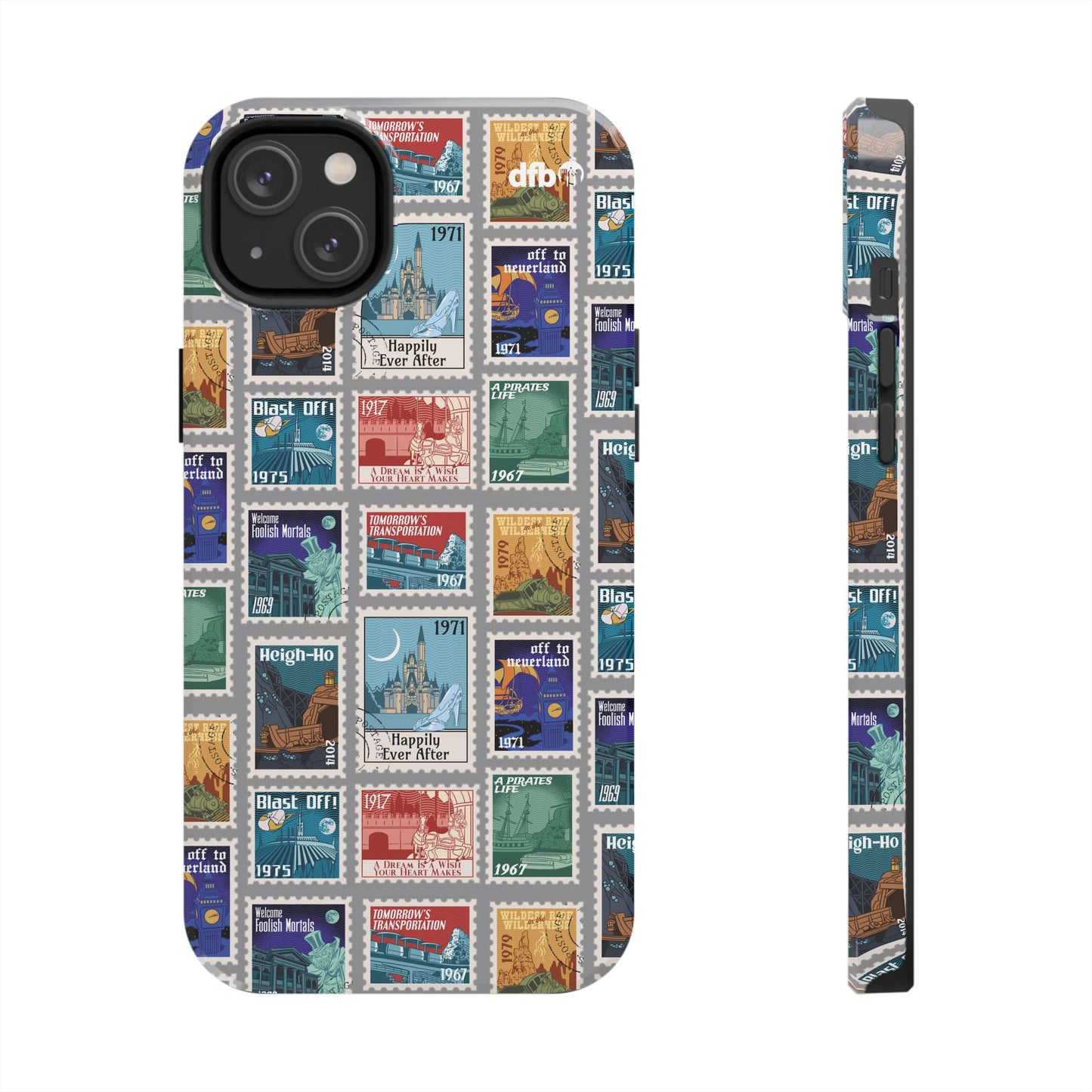 Magic Kingdom Vintage Stamps - Apple Phone Case