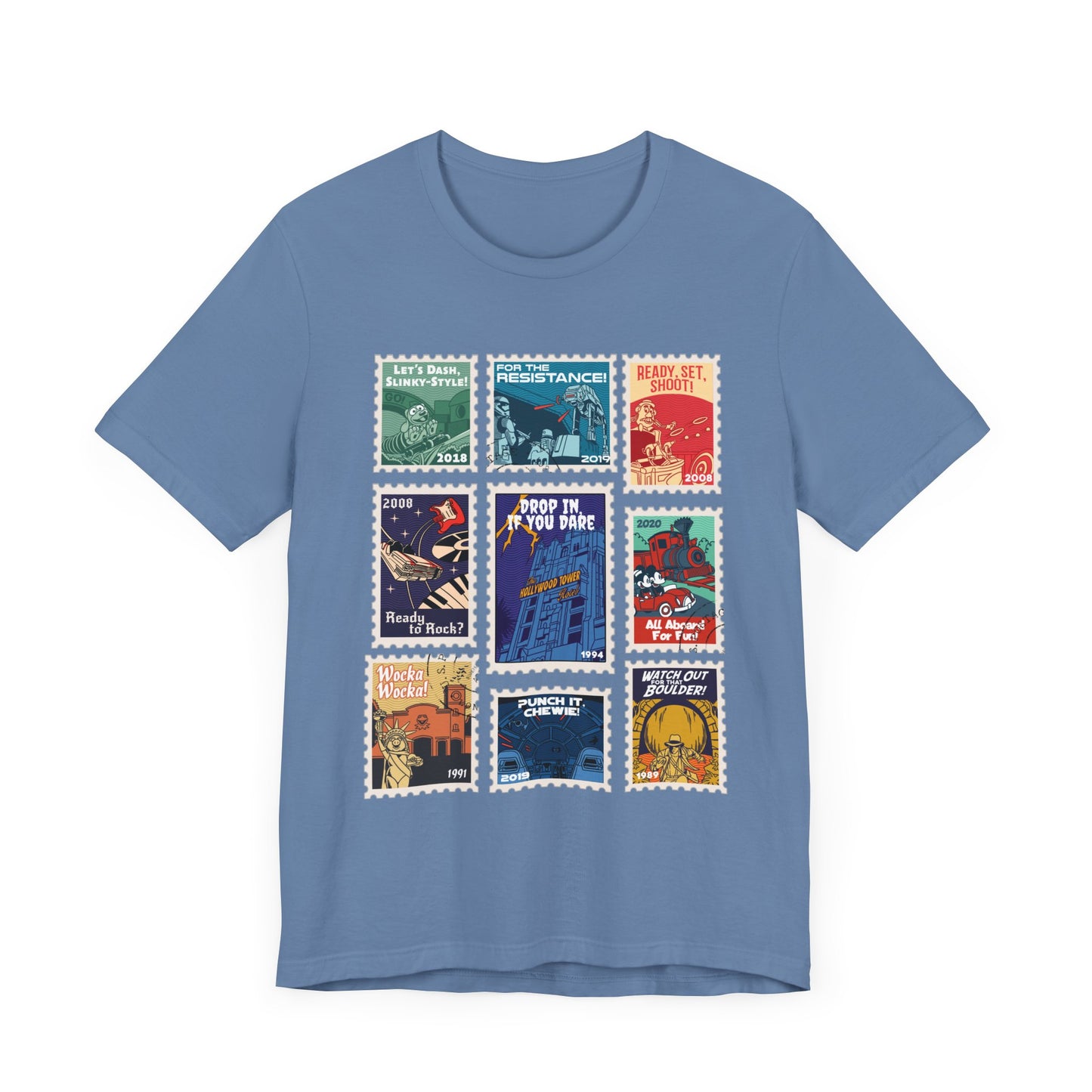 Hollywood Studios Vintage Stamps - Adult Tee Shirt