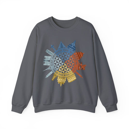 Food & Wine Compass - Adult Crewneck Sweatshirt