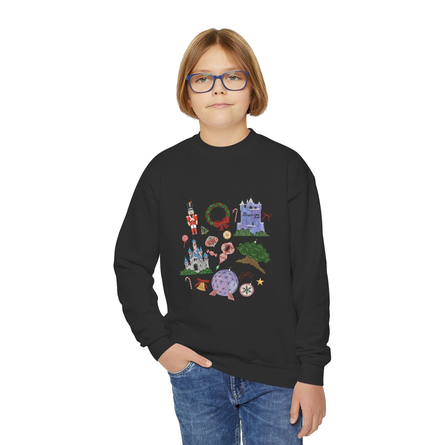 Park Icons Vintage Ornaments - Youth Crewneck Sweatshirt