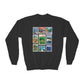 Animal Kingdom Vintage Stamps - Youth Crewneck Sweatshirt