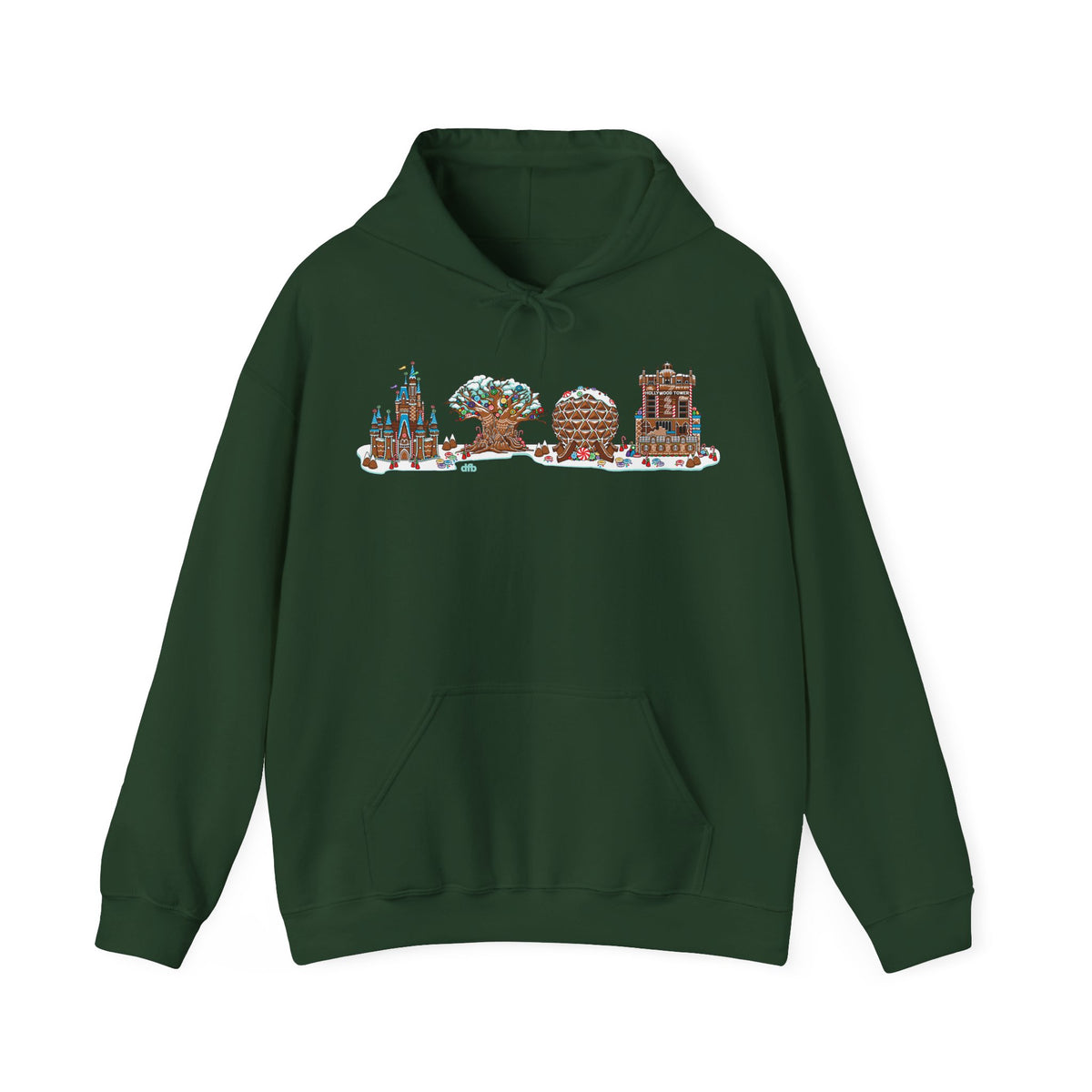 Gingerbread Park Icons -  Adult Hoodie Sweatshirt