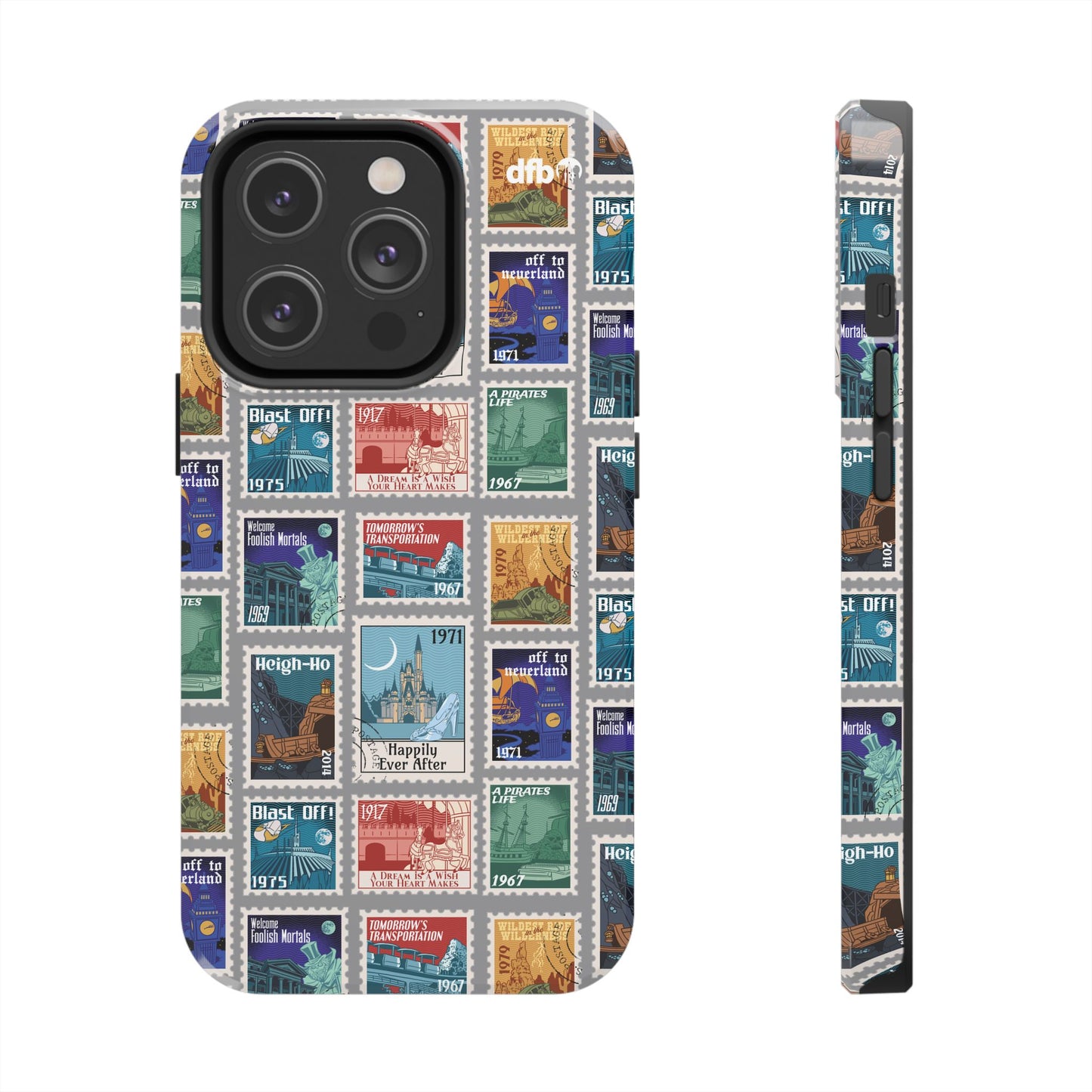 Magic Kingdom Vintage Stamps - Apple Phone Case