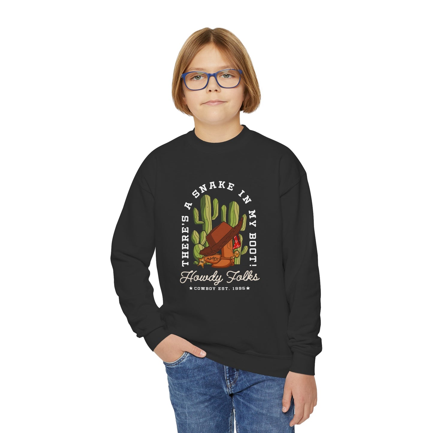 Howdy Folks - Youth Crewneck Sweatshirt