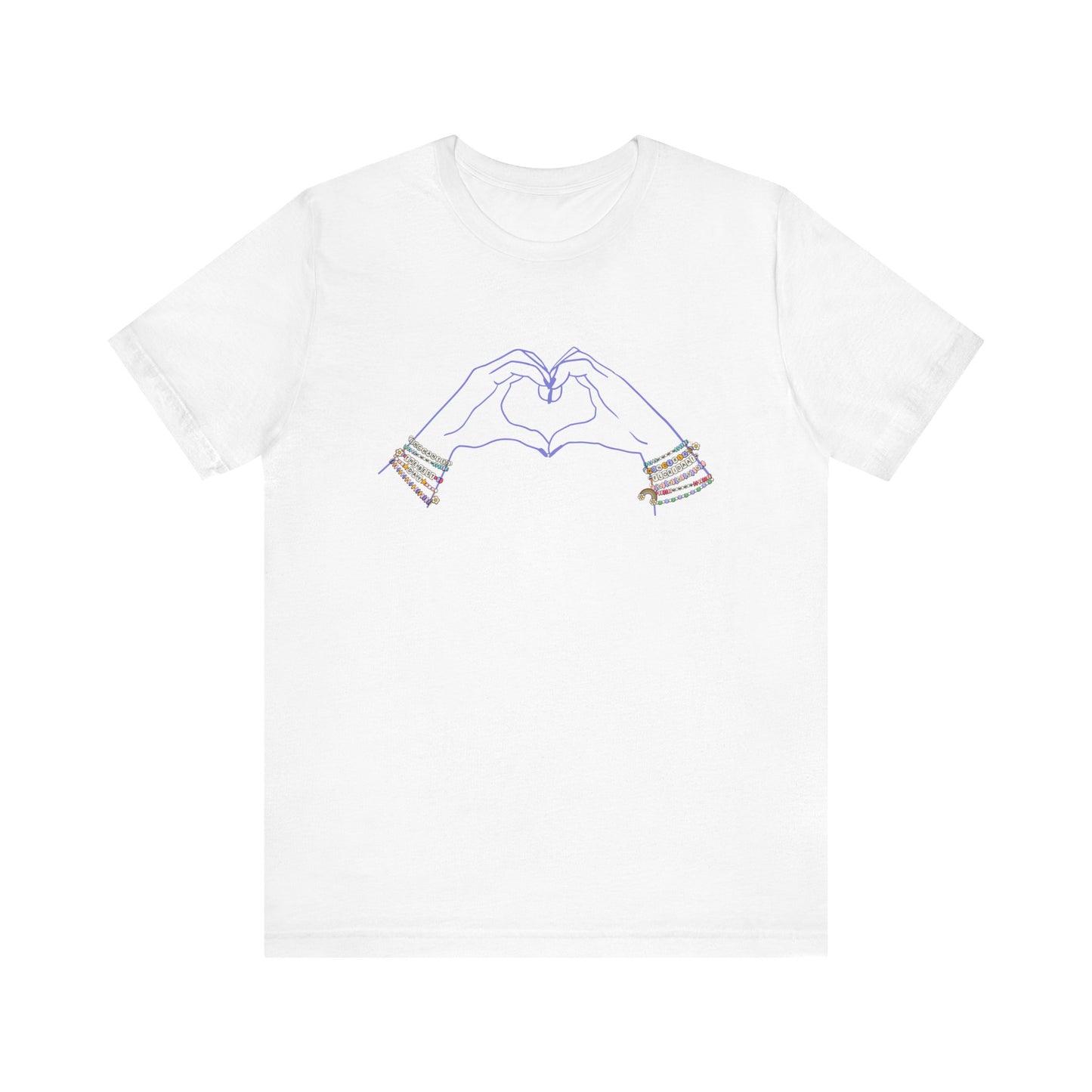 Heart Hands Friendship Bracelets - Adult Tee Shirt