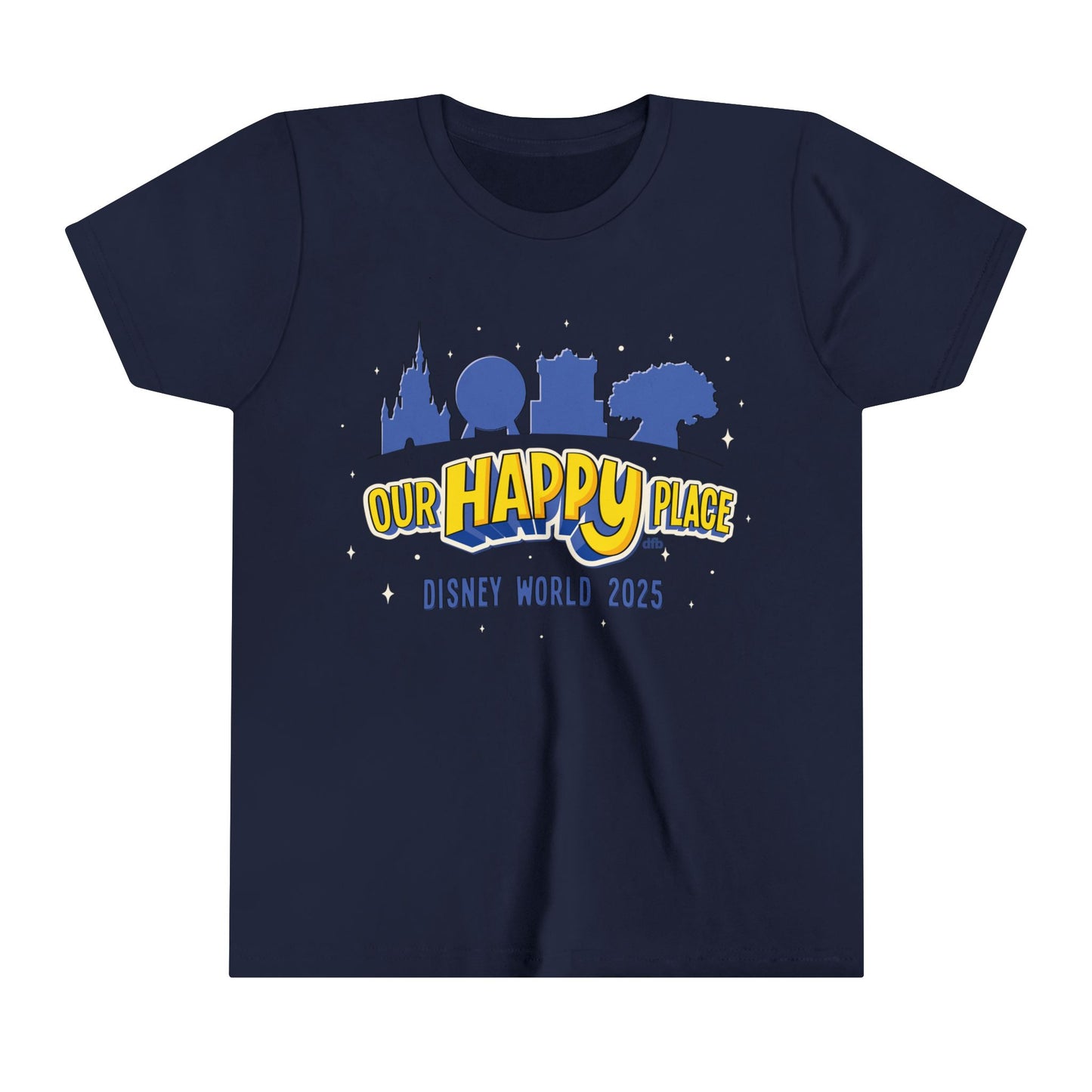 Our Happy Place 2025 - Family Matching Tee - Youth Short Sleeve Tee Shirt