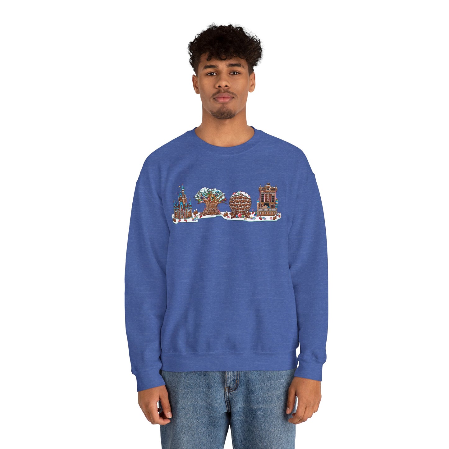 Gingerbread Park Icons - Adult Crewneck Sweatshirt