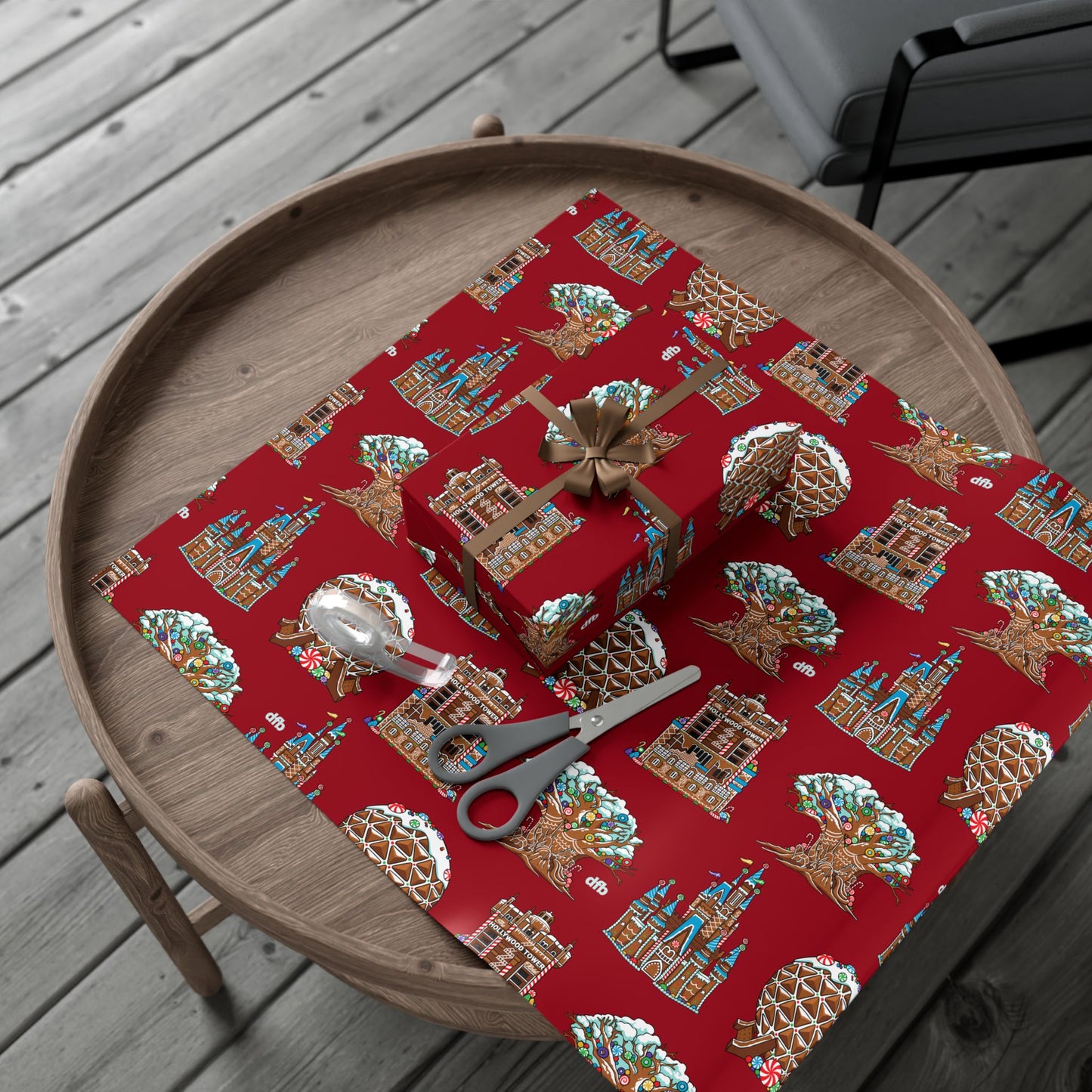 Gingerbread Park Landmarks - Gift Wrap Papers