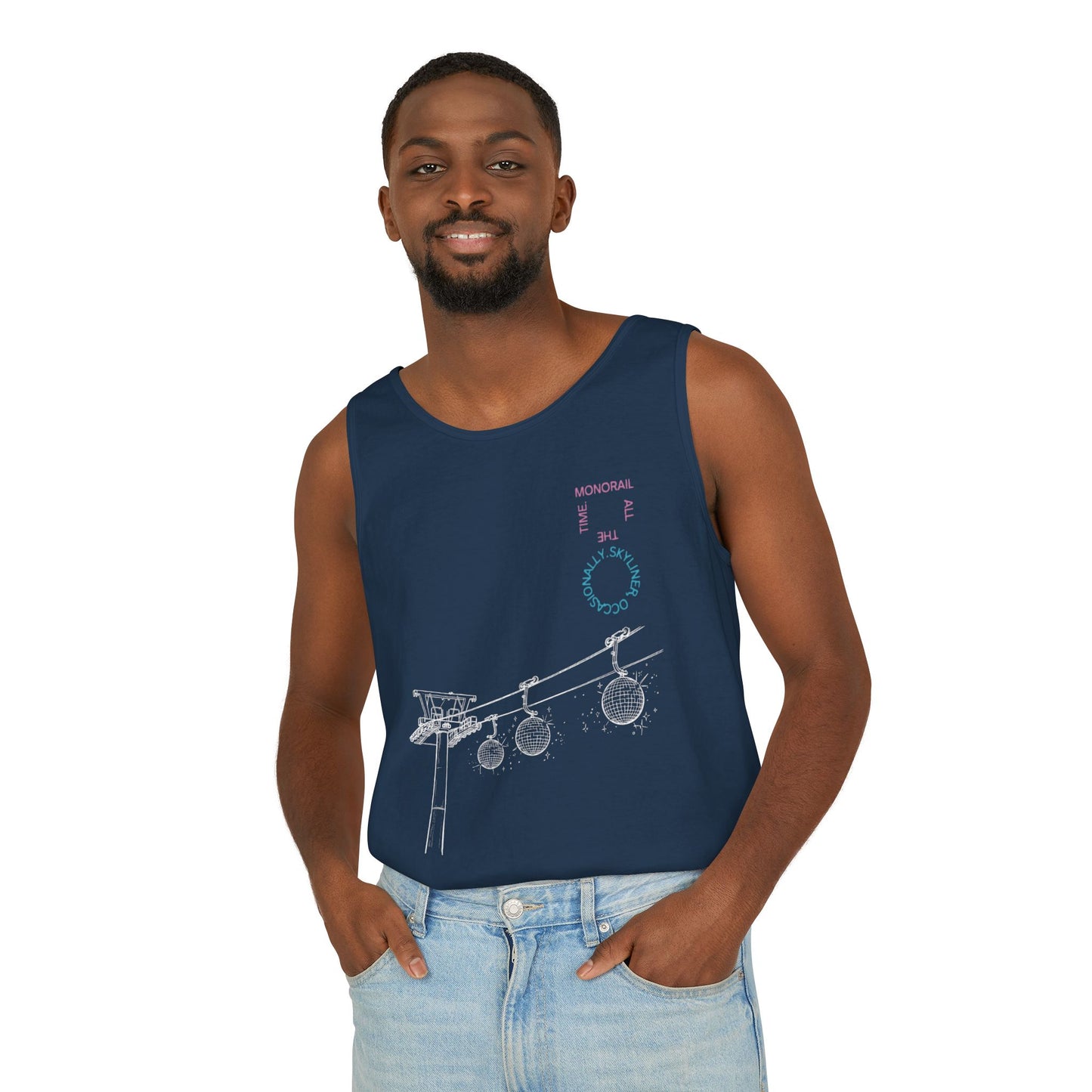 Monorail All The Time - Unisex Garment-Dyed Tank Top