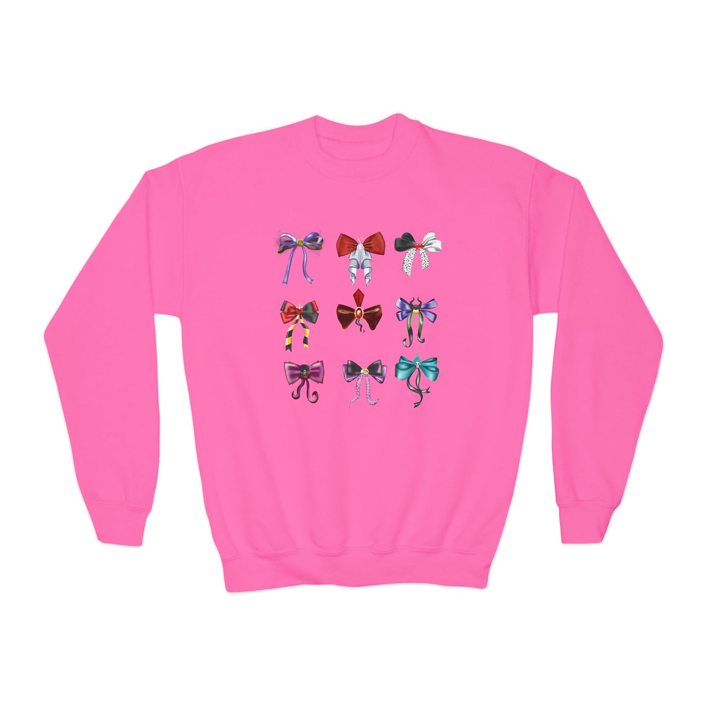 Bad to the Bow - Villains Bows - Youth Crewneck Sweatshirt