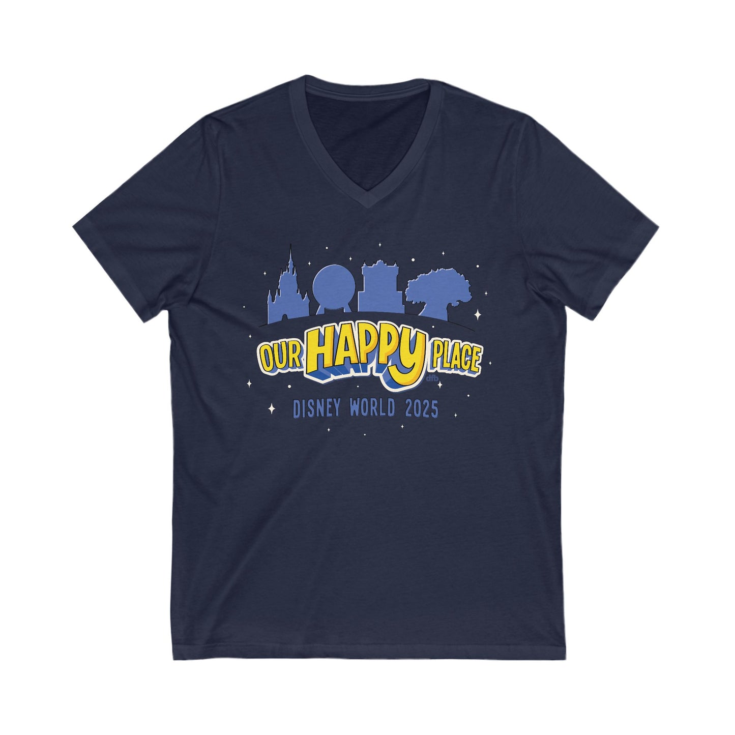 Our Happy Place 2025 - Family Matching  - V Neck Tee