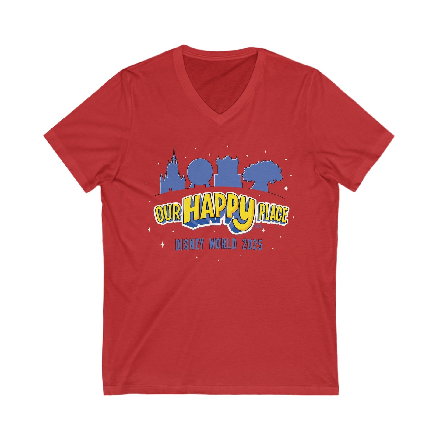 Our Happy Place 2025 - Family Matching  - V Neck Tee