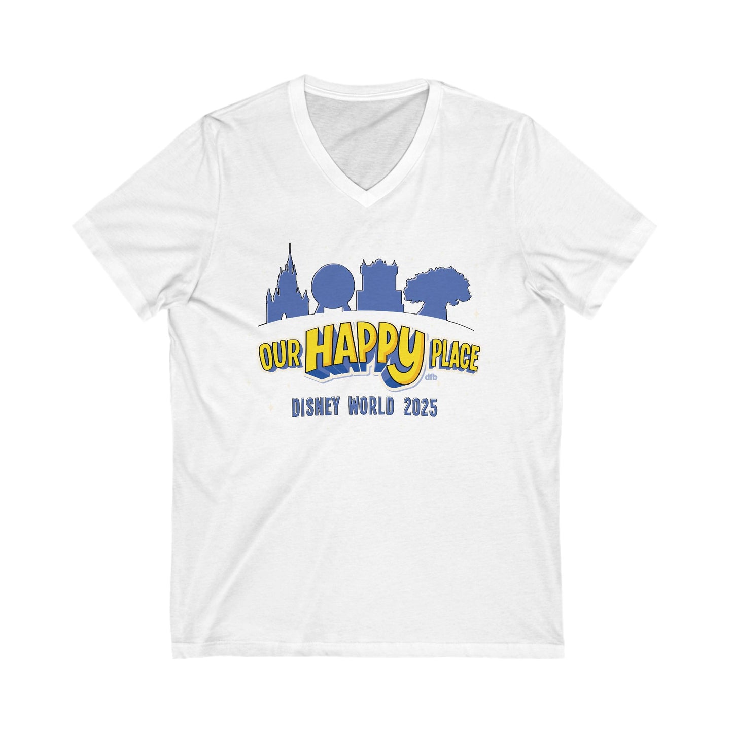 Our Happy Place 2025 - Family Matching  - V Neck Tee