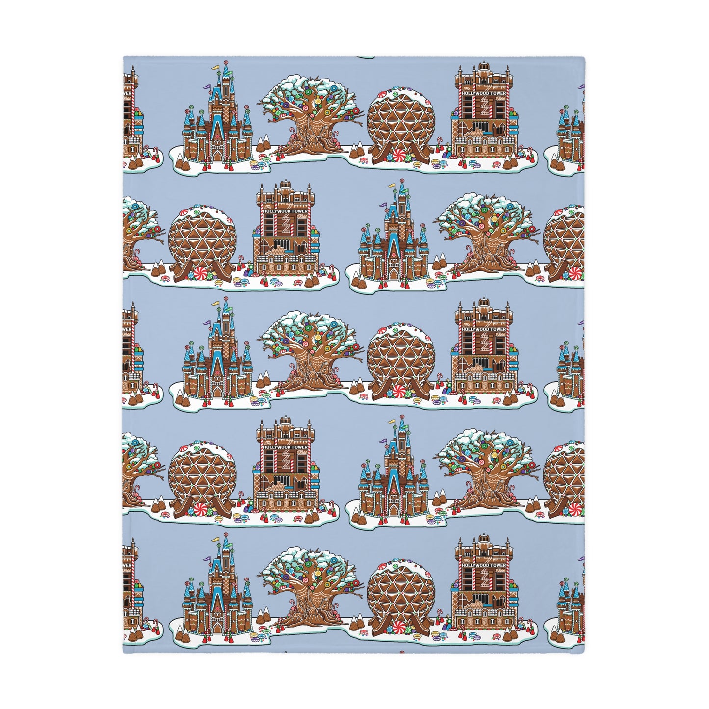 Gingerbread Park Icons - Velveteen Microfiber Blanket