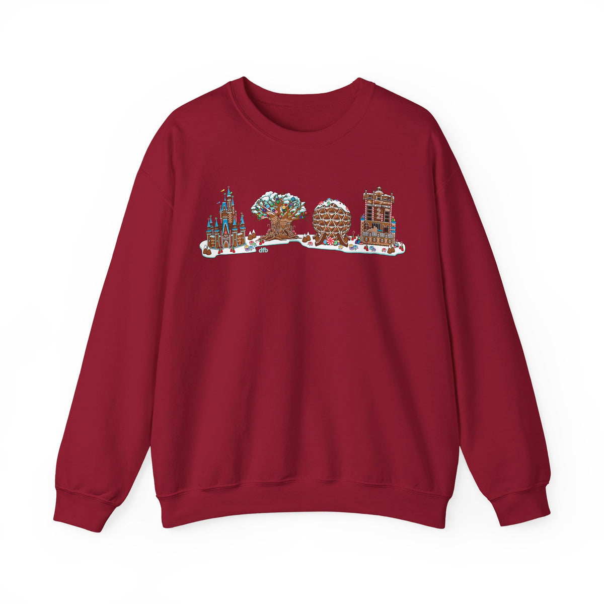 Gingerbread Park Icons - Adult Crewneck Sweatshirt