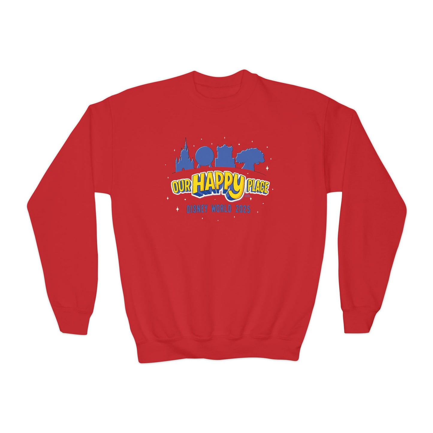 Our Happy Place 2025 - Family Matching  - Youth Crewneck Sweatshirt