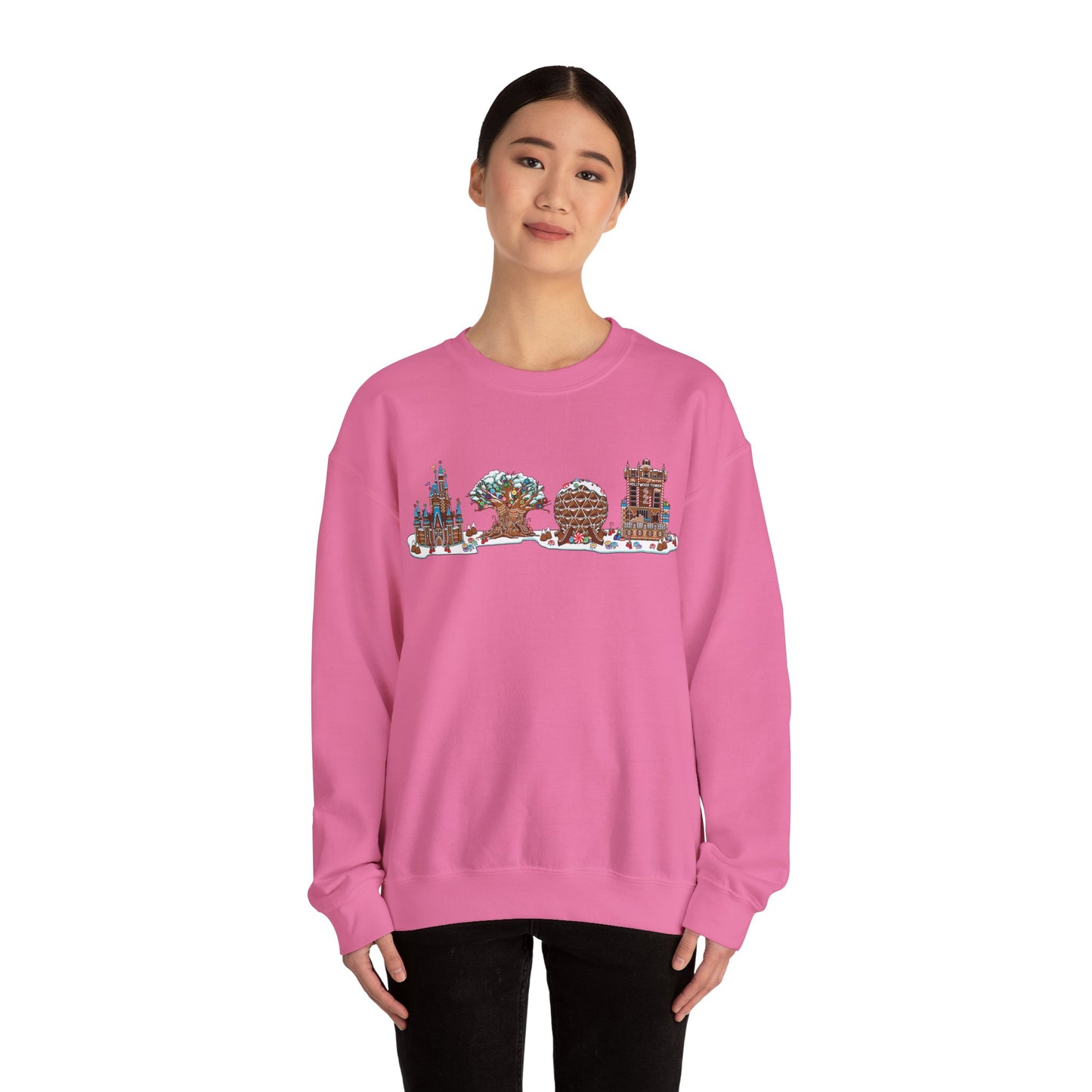 Gingerbread Park Icons - Adult Crewneck Sweatshirt