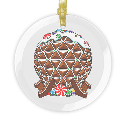 Spaceship Earth - Gingerbread Park Icon, EPCOT - Glass Ornaments