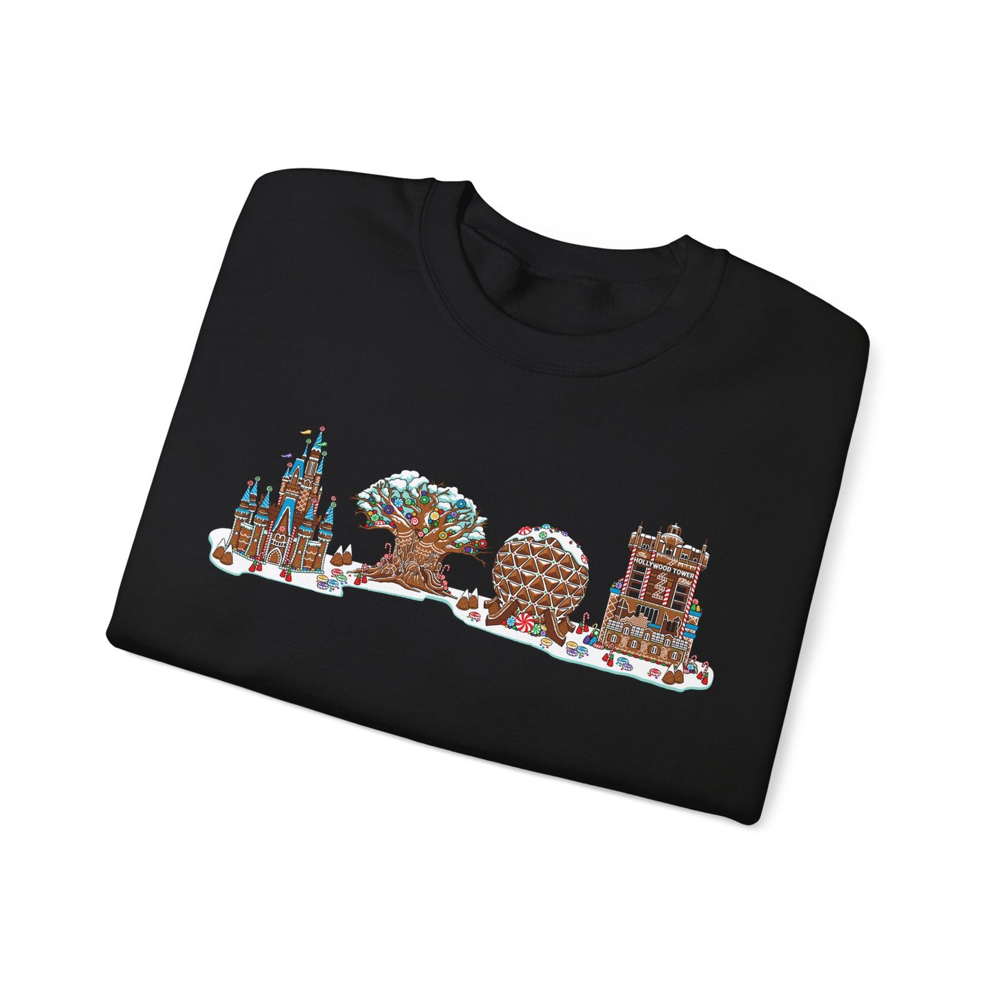 Gingerbread Park Icons - Adult Crewneck Sweatshirt