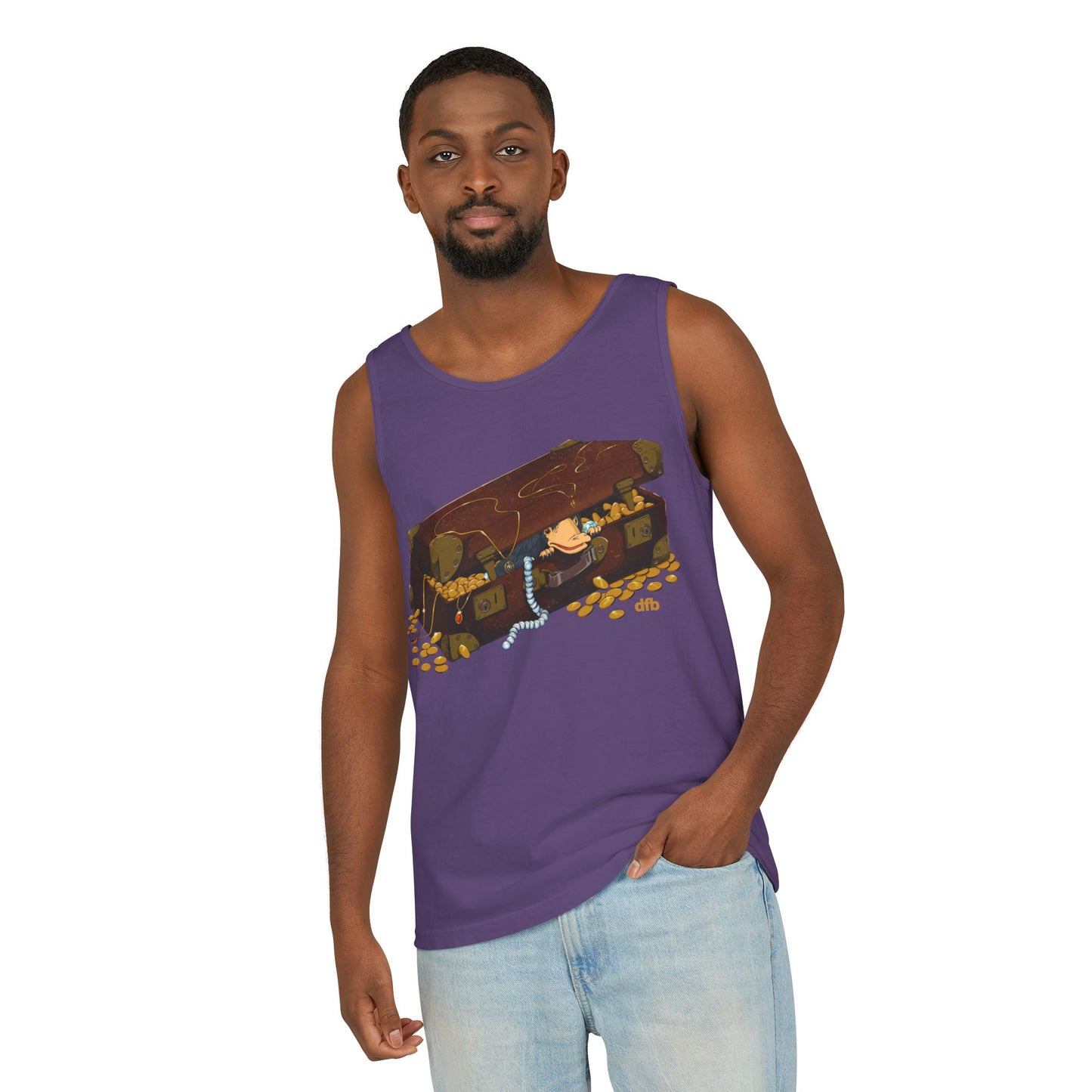 Niffler in a Suitcase - Unisex Garment-Dyed Tank Top
