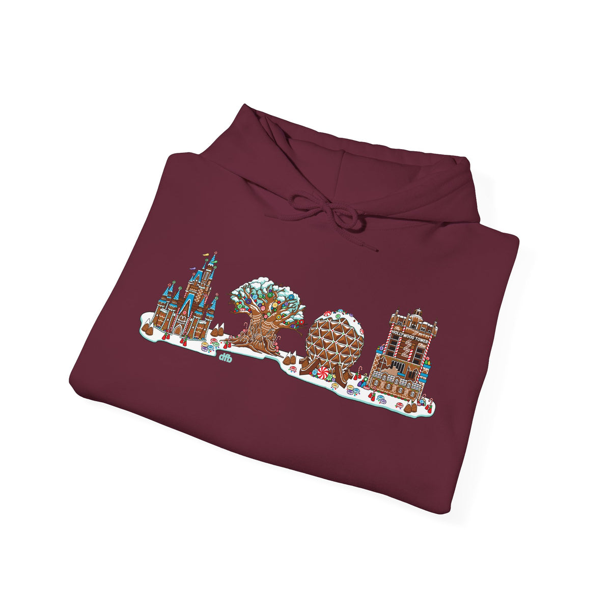Gingerbread Park Icons -  Adult Hoodie Sweatshirt