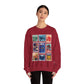 Hollywood Studios Vintage Stamps - Adult Crewneck Sweatshirt