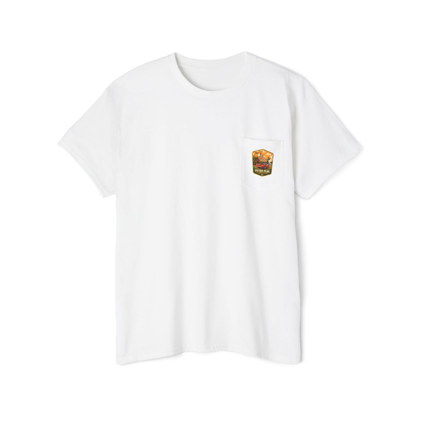 Piston Peak - Unisex Heavy Cotton Pocket Tee