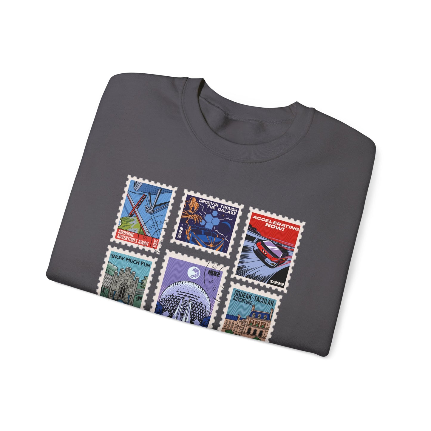 EPCOT Vintage Stamps - Adult Crewneck Sweatshirt