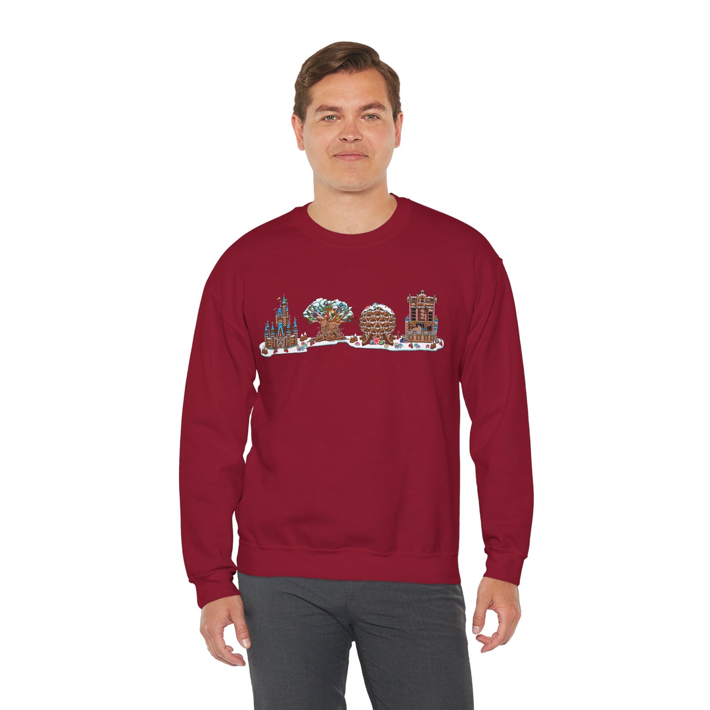 Gingerbread Park Icons - Adult Crewneck Sweatshirt