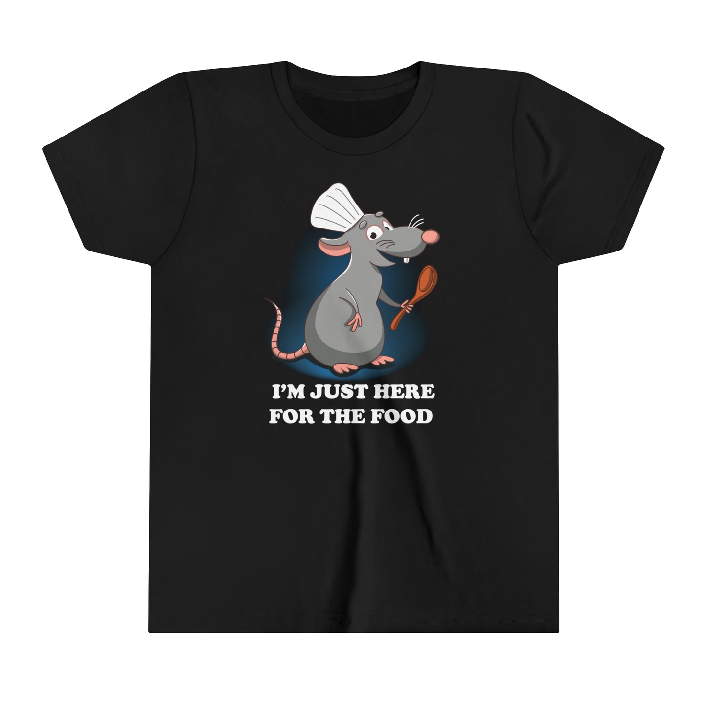 I'm Just Here for the Food Youth Short Sleeve Tee Shirt