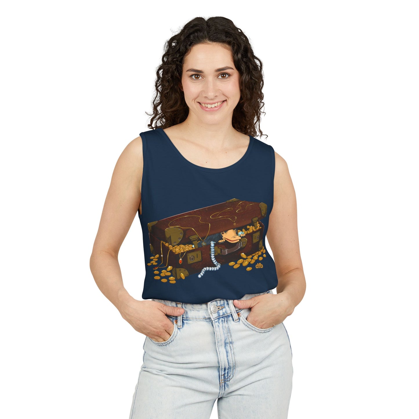 Niffler in a Suitcase - Unisex Garment-Dyed Tank Top