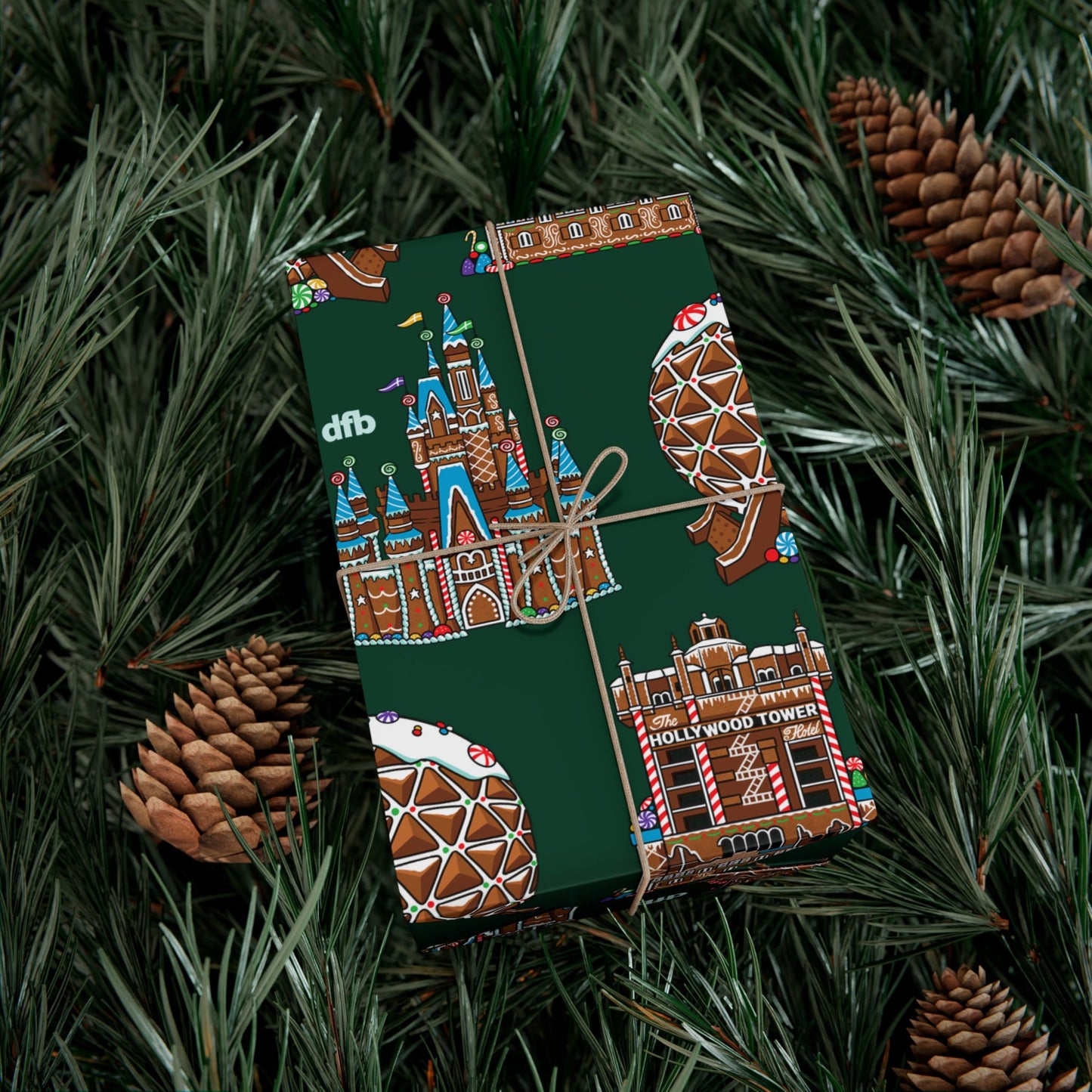 Gingerbread Park Landmarks - Gift Wrap Papers